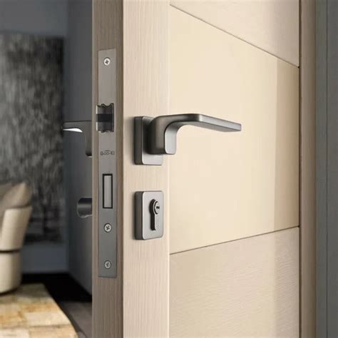 Modern Entry Lever Door Lock Set Handle Home Entrance Passage Bath