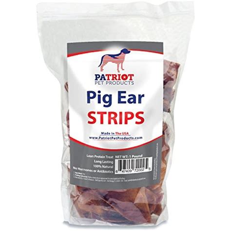 This particular part of the ear is made up of cartilage and skin with barely any muscle, making them more flexible and digestible for dogs to munch. Pig Ear Strips for Dogs by Patriot Pet, Pig Ear Slivers Made in USA are Great for Dogs that love ...