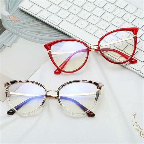 Ready To Stock Women Hot Selling Custom Eyewear Wholesale Eyeglasses Tr90 Frame Computer Cat Eye