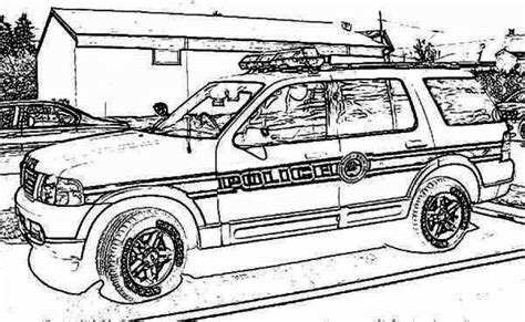 20 Free Printable Police Car Coloring Pages