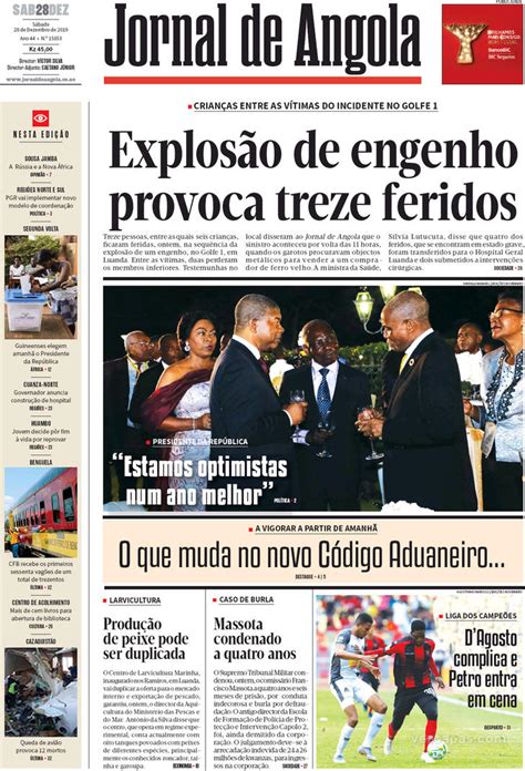 Jornal De Angola Sexta 27 De Dezembro De 2019