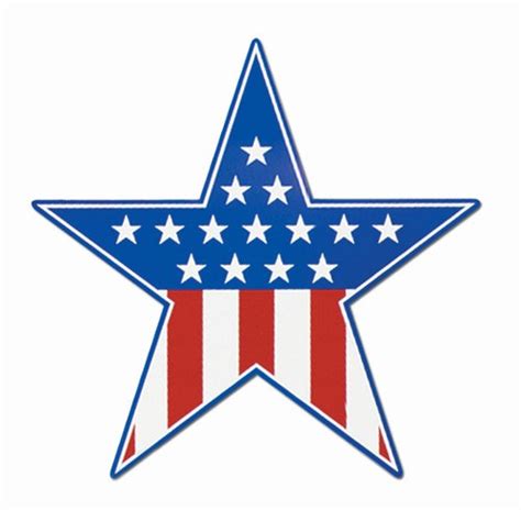 Red White And Blue Star Cutout Partycheap