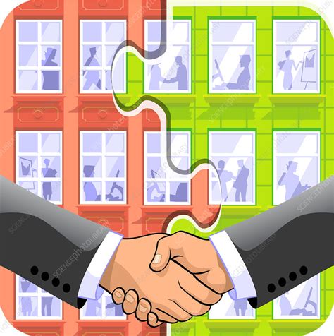 Two Businessmen Shaking Hands Illustration Stock Image F0195776