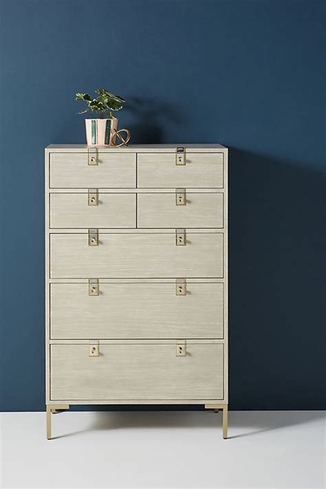 Brass and silver hardware and legs. Ingram Seven-Drawer Dresser | Unique dresser, Dresser ...
