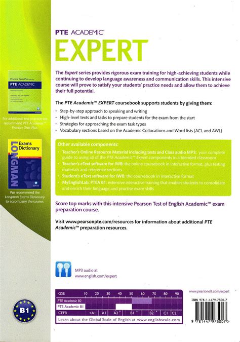 Pearson Expert Test Of English Academic Exam Pte B1 Coursebook New