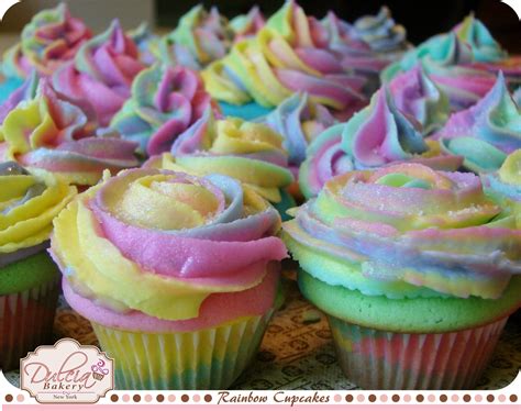 Beautiful Pastel Rainbow Cupcakes