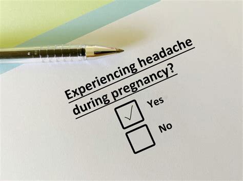 Questionnaire About Pregnancy Stock Photo Image Of Obstetrics