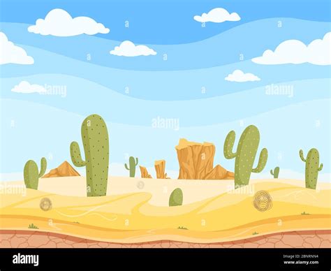 Desert Seamless Background Wild West Game Outdoor Western Canyon