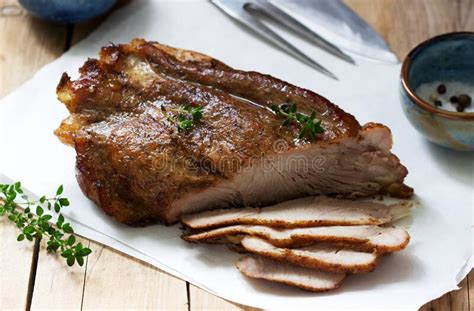 Although it gets confusing because you may find either or both of those terms on the label at the store. Baked Pork Shoulder On The Bone With Spices, Herbs And Aromatic Oil Stock Photo - Image of lunch ...