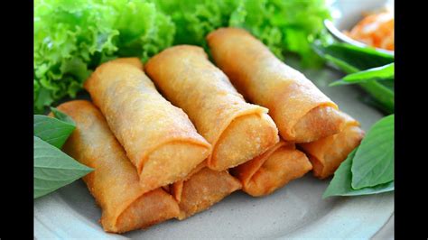 The pan cakes are filled with meat masalas and then dipped in egg and then coated in breadcrumbs to give a very crispy and crunchy wrap and delicately spiced filling. Recipe - Spring roll - YouTube