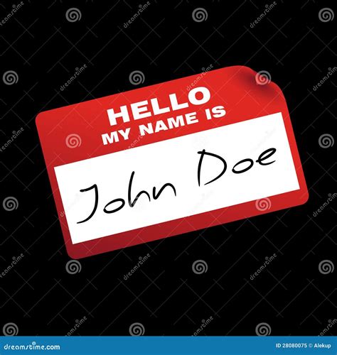 Hello My Name Is Stock Vector Illustration Of Introduction 28080075