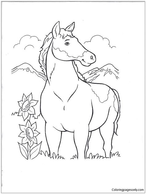 Wild Horse 1 Coloring Page Free Printable Coloring Pages