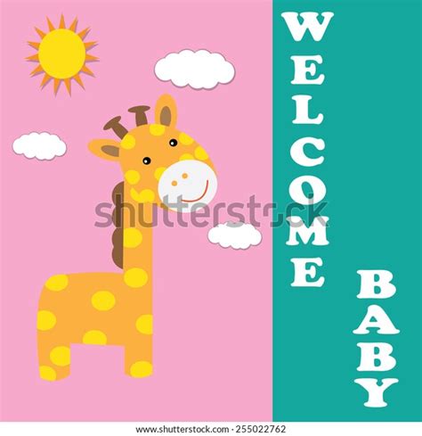 Welcome Baby Card Vector Illustration Stock Vector Royalty Free