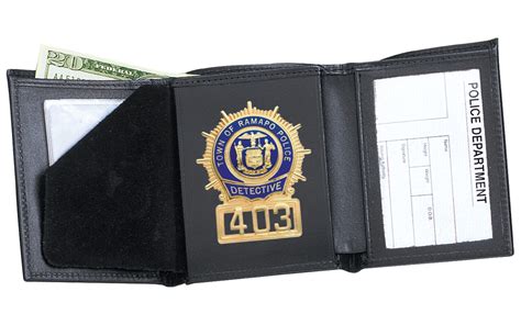Blackinton Leather Badge Wallet Tri Fold Badge Wallet