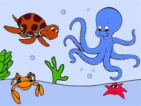 Aneka Gambar Mewarnai - Mewarnai Gambar Pemandangan Bawah Laut