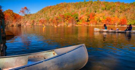 Paddle Down The Lower Mountain Fork River During Oklahomas Fall