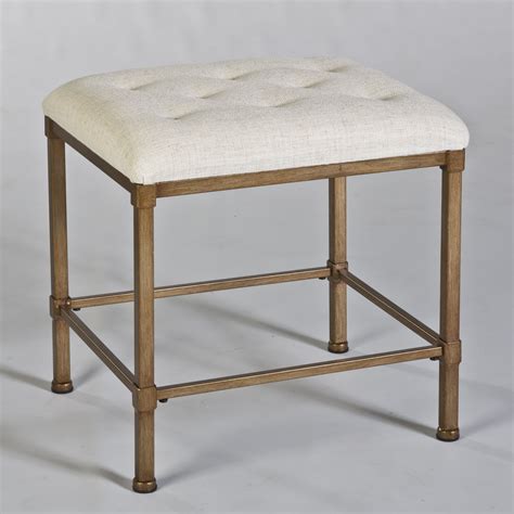 If your vanities are floating in the center of the bathroom or are located against a window with a view, then you can forego the porcelain tile or stone. Hillsdale Katherine Backless Vanity Stool & Reviews | Wayfair
