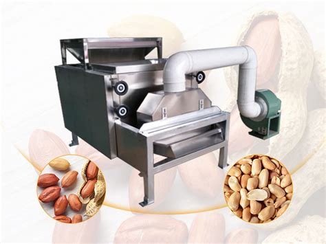 Peanut Peeling And Half Cutting Machine Dry Groundnut Peeler Cocoa
