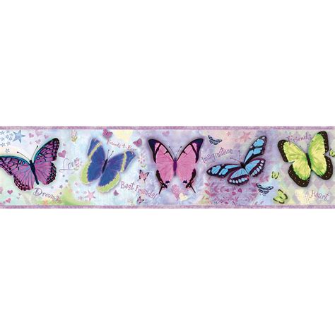 Chesapeake Kingston Purple Buff Butterflies Toss Wallpaper