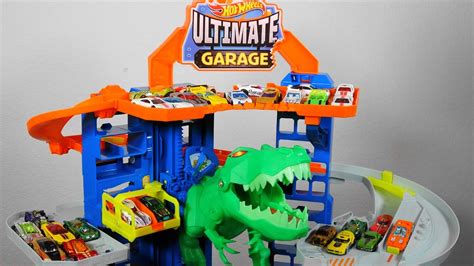 Hot Wheels City Ultimate Garage Escape Chomping T Rex Chasing You Giant T Rex YouTube