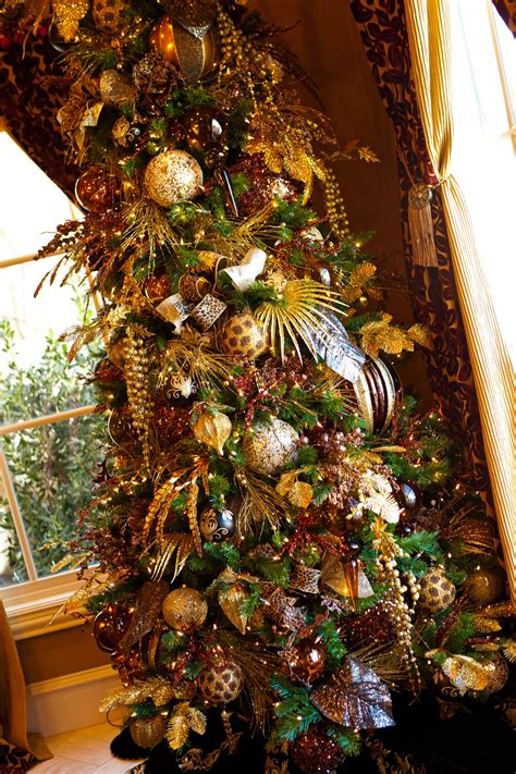 Browns and Golds Christmas Tree | Warm Toned Christmas Decor | Cheetah