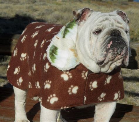 English Bulldog Reversible Coatfleecefall Winter Dog Coat Ski Wear