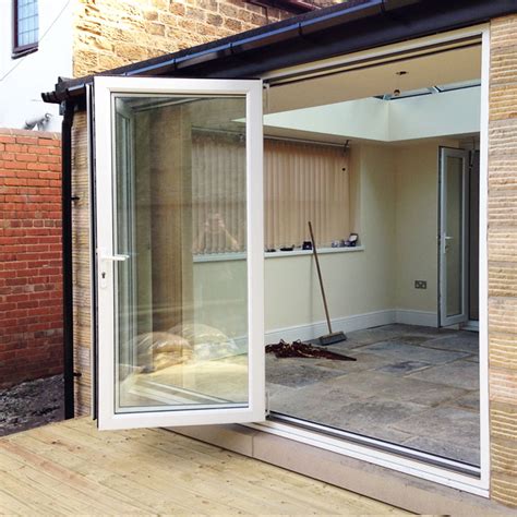 It's important to know which door is the active door and which door is fixed door, in other words handlesets are nice because the deadbolt is already included and they look super nice on exterior doors, but these are a little more expensive. 6ft White uPVC Bifold Folding Door Set | Flying Doors