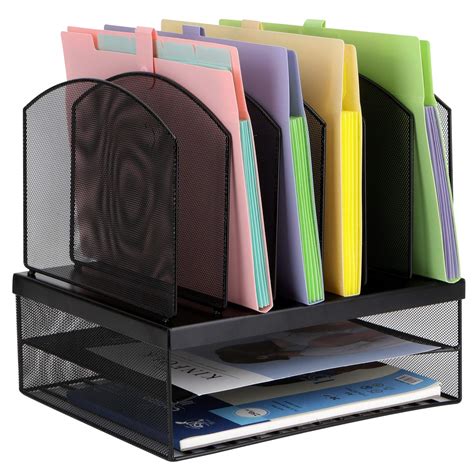 Toroton Mesh Desktop File Sorter Organizer Desk File Tray Organizer
