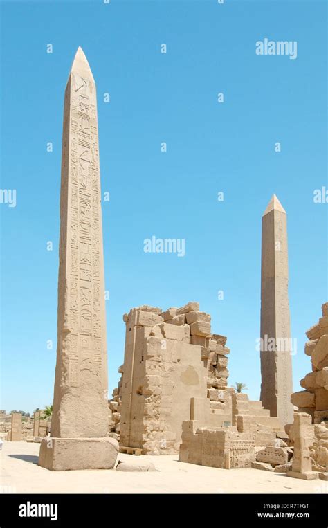 Obelisks Karnak Temple Complex Unesco World Heritage Site Thebes