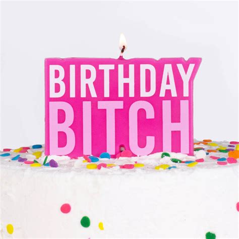 Pink Birthday Bitch Candle By Ginger Ray Notonthehighstreet Com