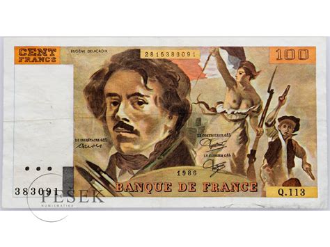 100 Francs 1986 • Numismatika Pešek