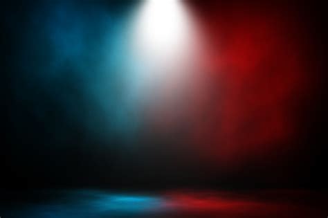 Spotlight Fight And Match Red And Blue Smoke Background