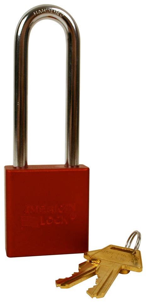 37458 Lockout Padlock, Red, Key Type - Lockout Padlocks 