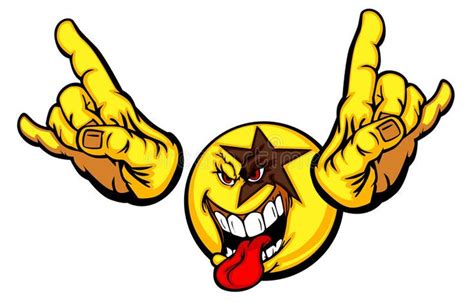 Rock Star Smiley Face Emoticon Cartoon Emoticon Smiley Face Rock Star