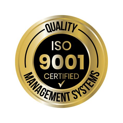 Iso 9001 Certified Rubber Stamp Badge Label Logo Qms Standard