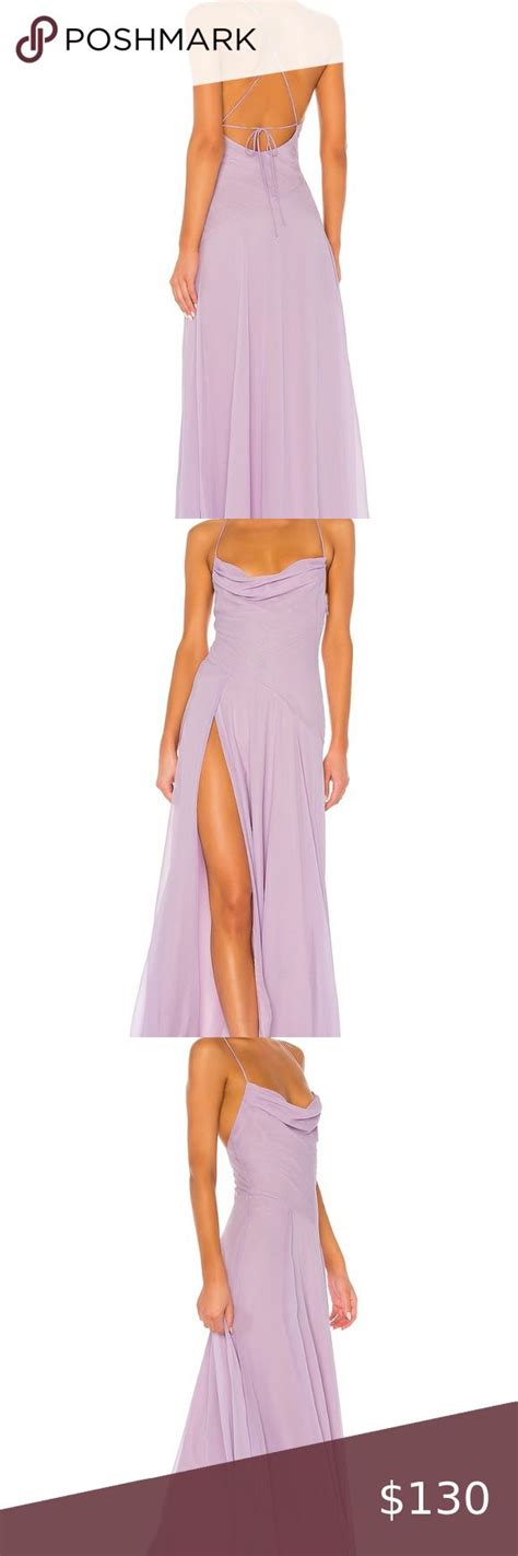 Michael Costello X Revolve Jenna Gown Sheer Lace Dress Maxi Dress