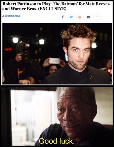 Robert pattinson is the newest actor to don the cape and cowl and sure enough, this move inspired a bunch of hilarious memes. Congratulations to Robert Pattinson! And Good Luck to him. : NolanBatmanMemes