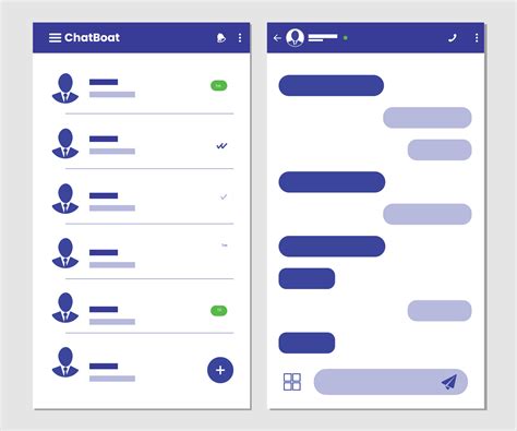 Vector Modern Chatting App Mobile User Interface Concept Design