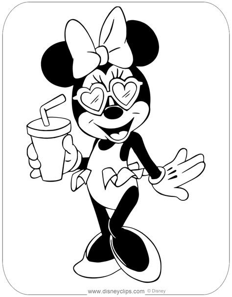 Minnie Mouse Spring And Summer Coloring Pages