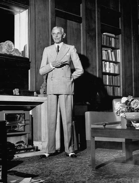 Quaid I Azam Mohammad Ali Jinnah Stands In The Study Of His South Court