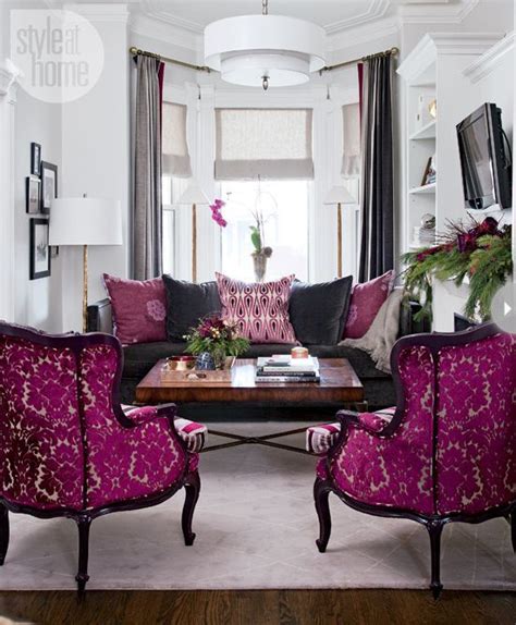 Incorporating a pink color scheme into your existing home can be as simple as a new piece of furniture a close cousin to pink and grey bathroom décor is substituting black for the grey to give a nostalgic look to the room. How to Decorate with Accent Chairs | Interior design ...