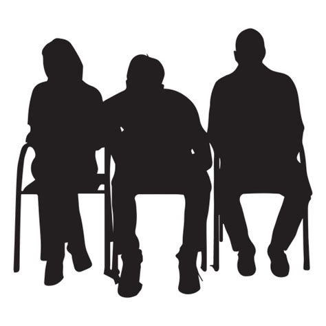 People Sitting On Chair Silhouette Transparent Png And Svg Vector File