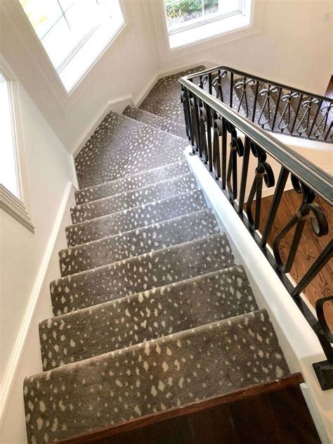 I paid 109.57 per square yard (careful, not sq ft), from carpet one. Antelope pattern carpet from Stark on the stairs | Designer: Carla Aston #CarpetsBestPrice ...