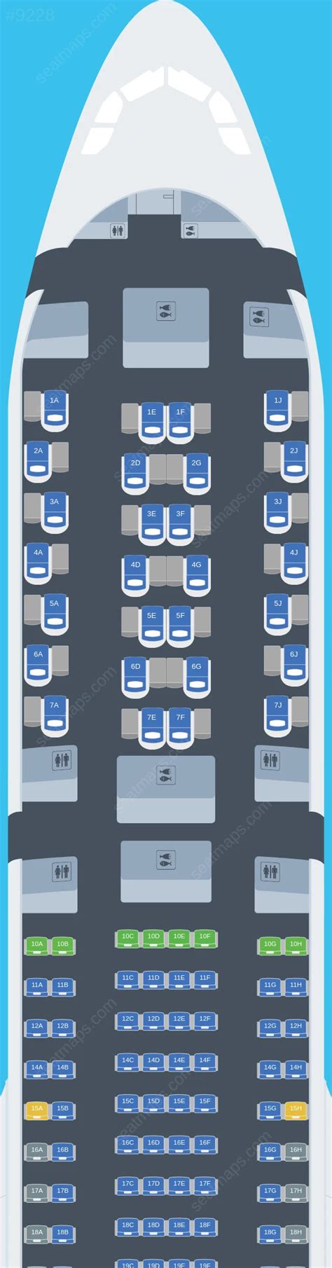 Seat Map Of Airbus A330 900neo Air Mauritius Updated 2024