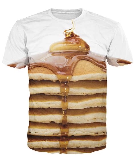 Pancake Stack T Shirt Sexy Tee Stacked Pancakes With Syrup And Butter 3d Print T Shirt Summer