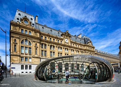 Dome Of Underground Train Station Saint Lazare In Paris France In