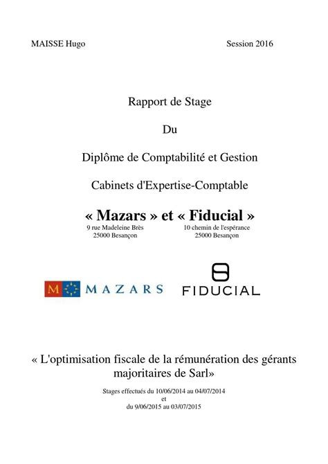 Rapport De Stage Dcg 3 Hugo Maisse By Hugomaisse Issuu