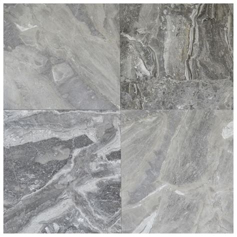 Silver Fantasy Polished Marble Tiles 18x18 Natural Stone