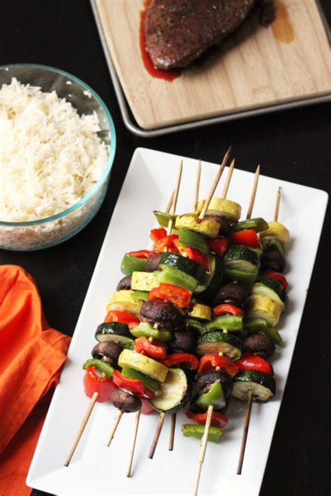 Grilled Vegetable Kabobs Easy On The Summer Cook Life As Mom