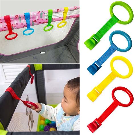 14pcs Hanging Ring Pendants Help Baby Stand Baby Crib Hook For Playpen